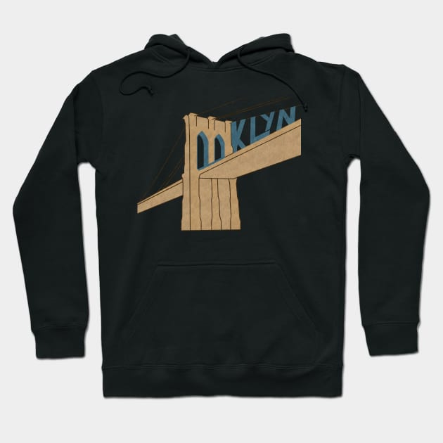 Bklyn Bridge - Blue Hoodie by Laybov